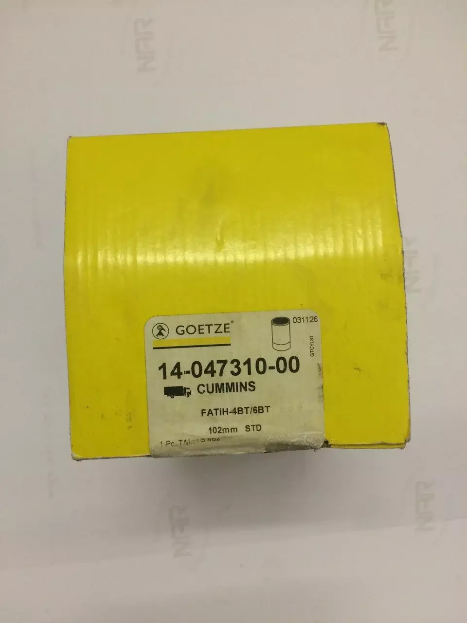 Гильза 14-047310-00, GOETZE, CUMMINS, FATIH 4BT/6BT, 102MM STD Код: 14-047310-00