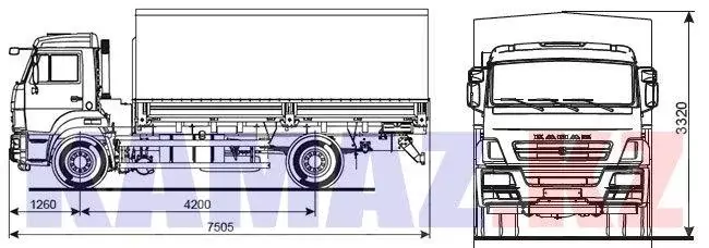 КАМАЗ 43253-8010-69, Бортовые грузовики