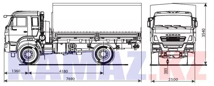 КАМАЗ 43502-6024-66, Бортовые грузовики
