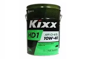 Полусинтетическое моторное масло Kixx HD1 CI-4/SL 10W40 20L Код: HD1 CI-4/SL