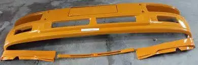 Бампер Shaanxi F2000 цельный металлический желтый (среднее качество) Код: 17169