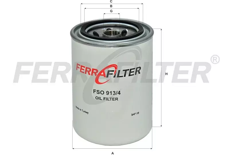 Масляный фильтр FERRA FILTER FSO913/4 Код: FSO913/4