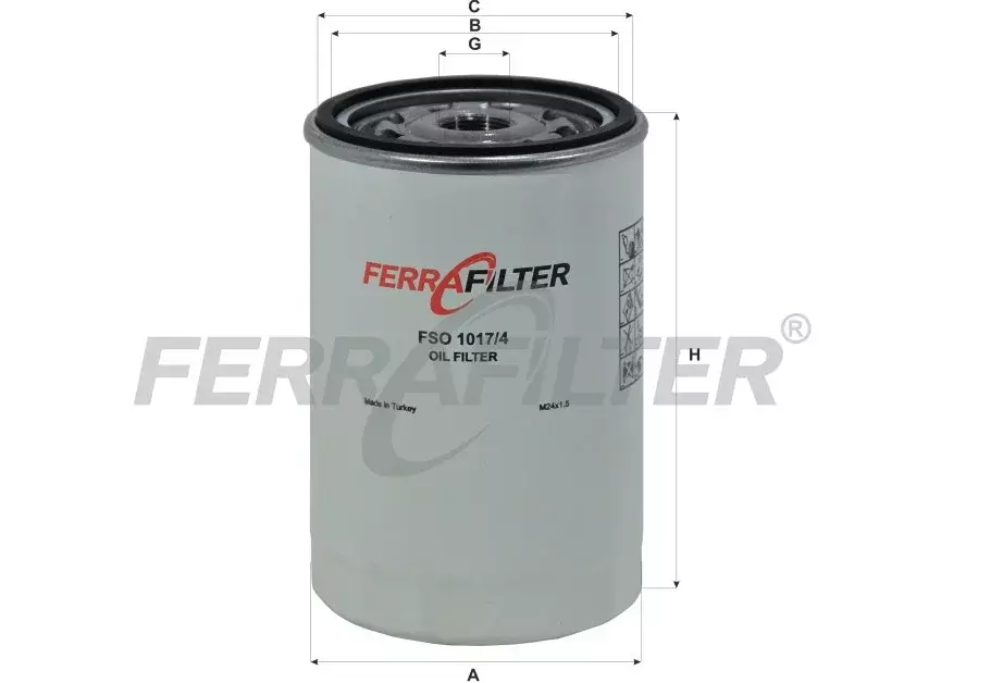 Масляный фильтр FERRA FILTER FSO1017/4 Код: FSO1017/4