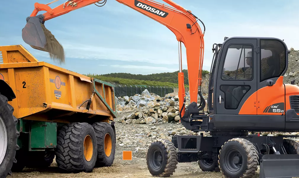 Develon DX210WA Doosan, Колесные экскаваторы