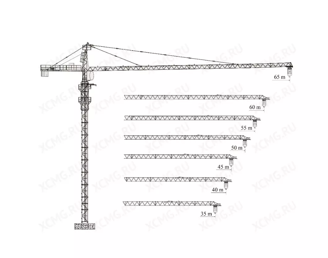 XCMG QTZ63 (5011Y-5), Башенные краны