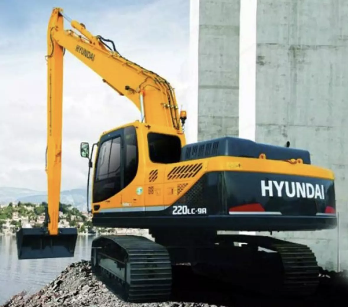 Hyundai R220LC-9S LONG REACH, Гусеничные экскаваторы