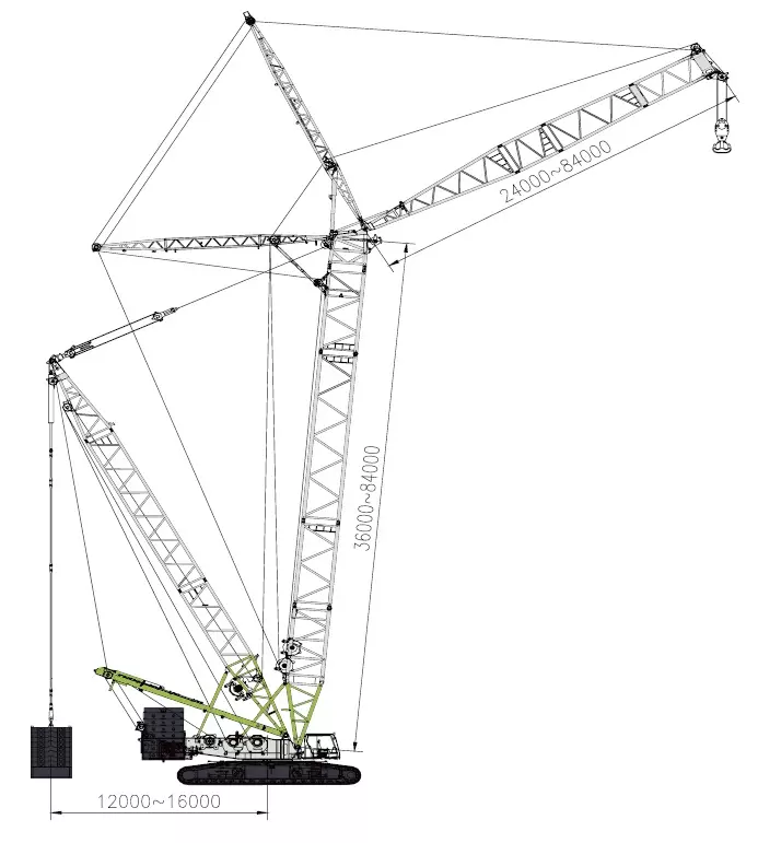Zoomlion ZCC5800, Гусеничные краны