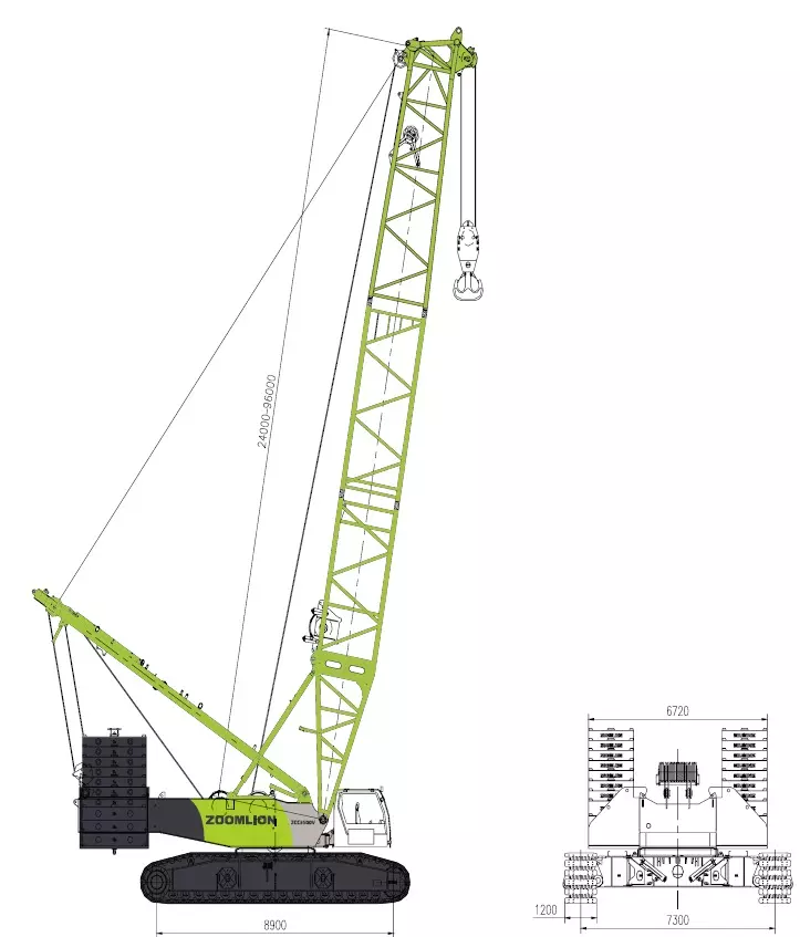 Zoomlion ZCC3500V, Гусеничные краны