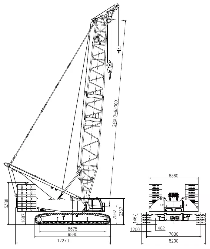 Zoomlion ZCC3200V, Гусеничные краны
