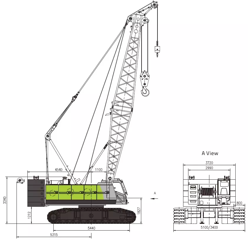 Zoomlion ZCC850V, Гусеничные краны