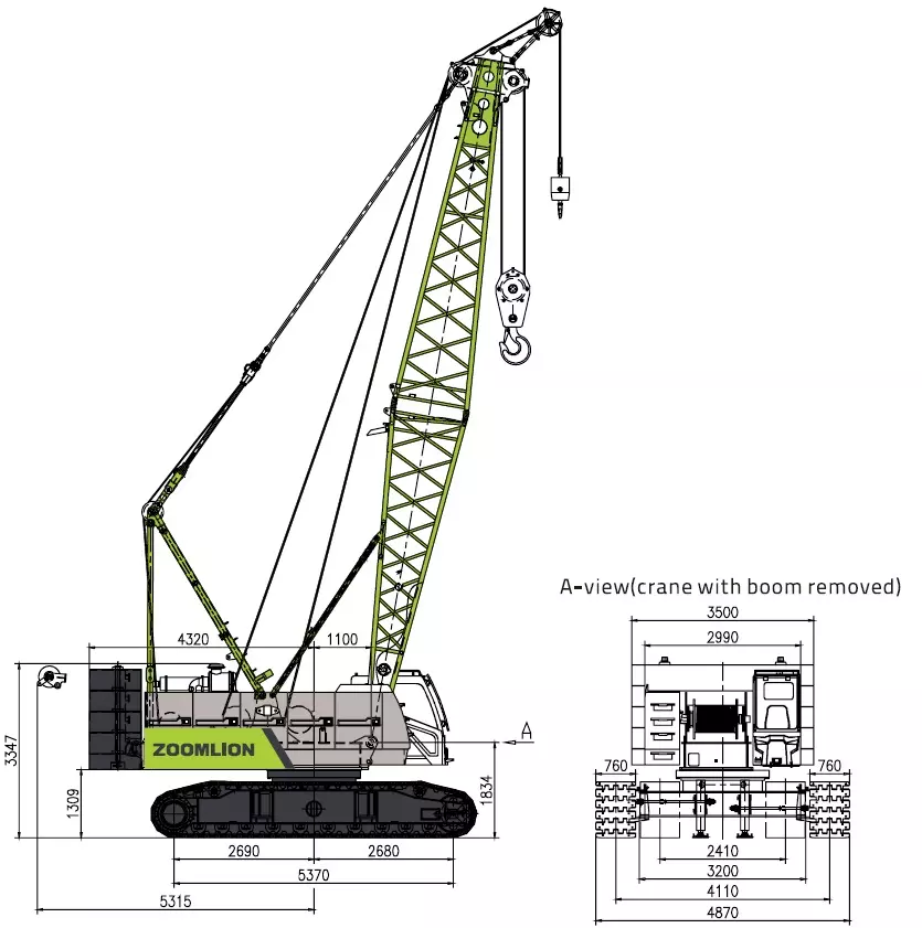Zoomlion ZCC750V, Гусеничные краны