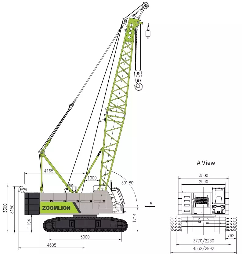 Zoomlion ZCC550V, Гусеничные краны