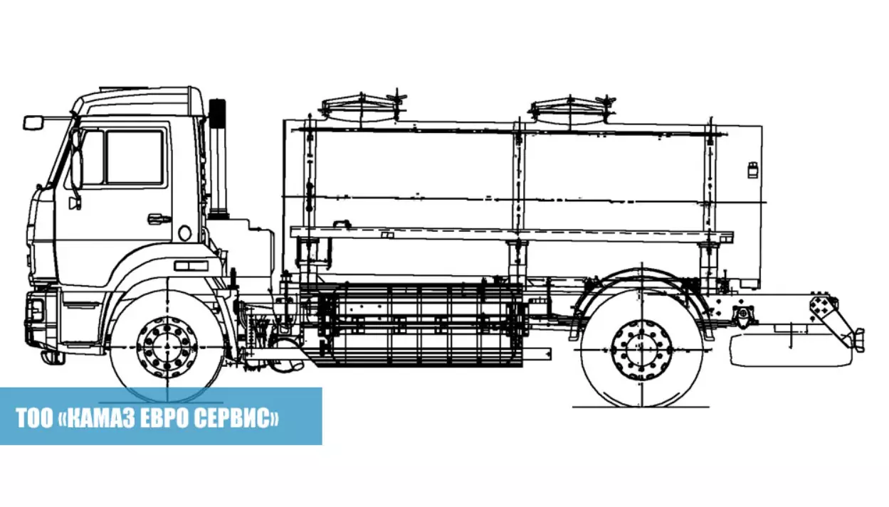 АЦПТ-7,5-43253PG на шасси KAMAZ-43253 (4х2), Автоцистерна вакуумная